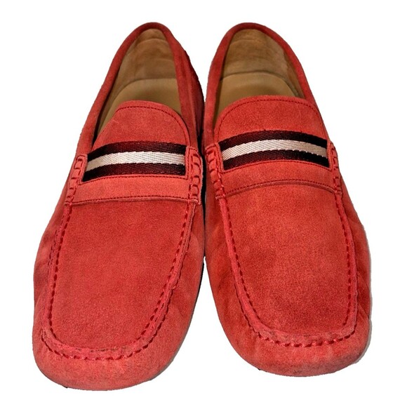 Bally Men’s Red Suede Driving Loafers Size 9 D Wabler 22B Made in Switzerland main image 13